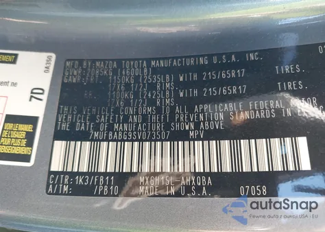 2025 Toyota Corolla Cross Hybrid S z USA, uszkodzony, nr VIN 7MUFBABG9SV073507